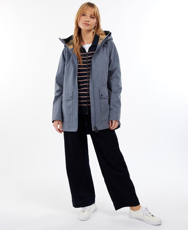 Chaqueta Impermeable Barbour Armeria Mujer Azules | 972546-BRF