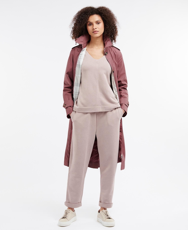Chaqueta Impermeable Barbour Camilla Mujer Rosas | 301824-EGX