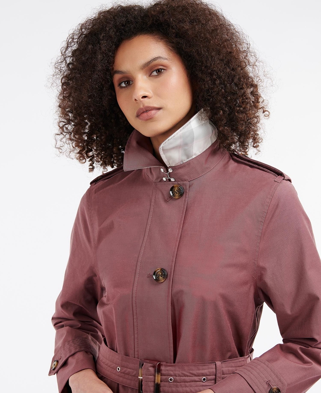 Chaqueta Impermeable Barbour Camilla Mujer Rosas | 301824-EGX