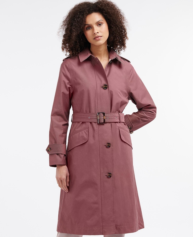 Chaqueta Impermeable Barbour Camilla Mujer Rosas | 301824-EGX