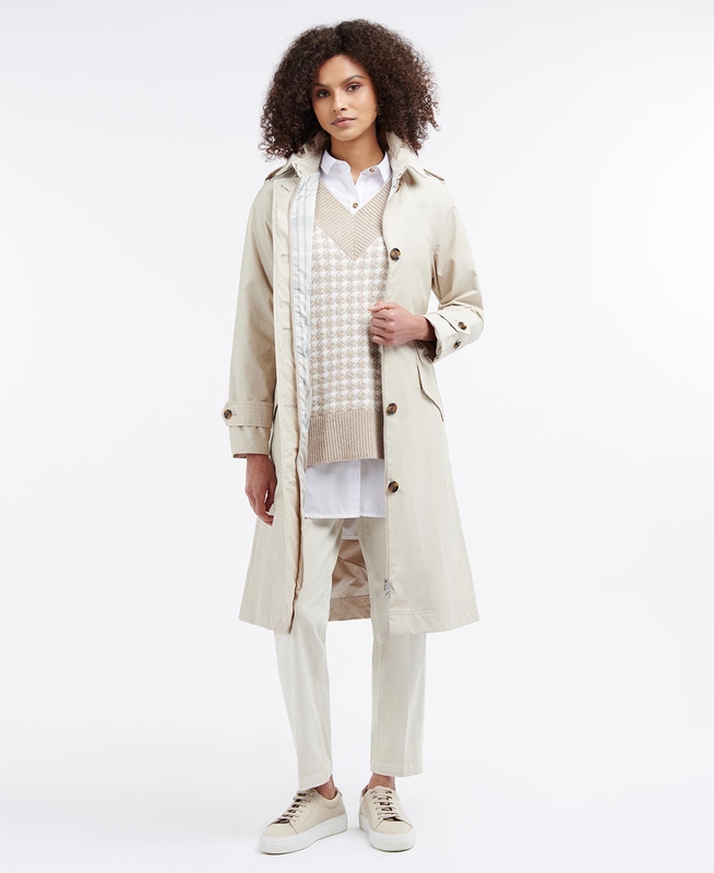Chaqueta Impermeable Barbour Camilla Mujer Beige | 845619-ZEO