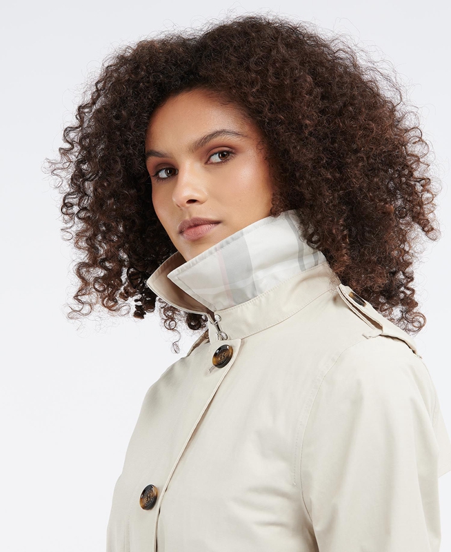 Chaqueta Impermeable Barbour Camilla Mujer Beige | 845619-ZEO