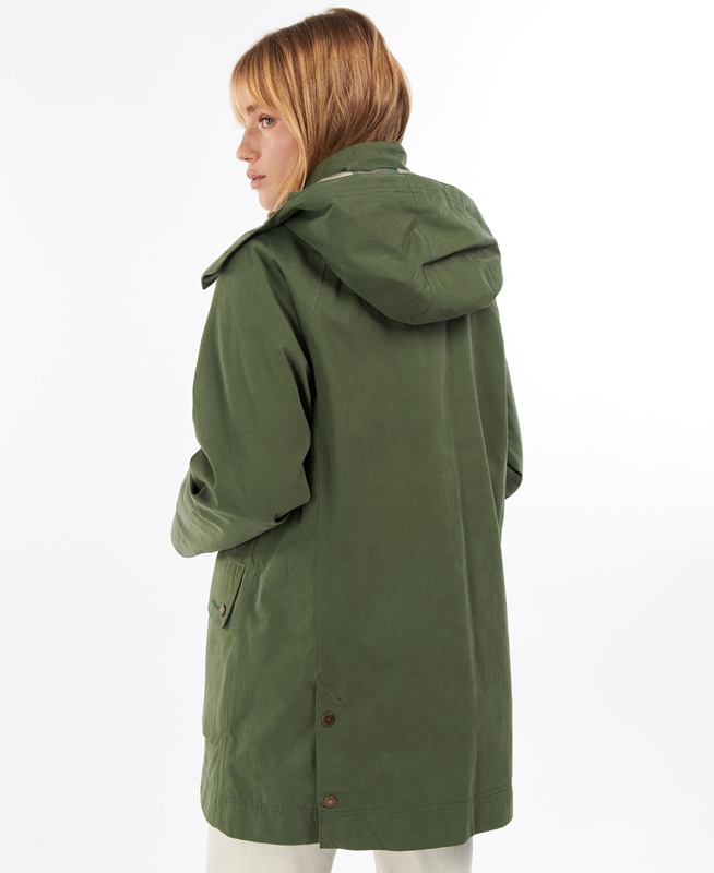 Chaqueta Impermeable Barbour Clary Mujer Verde | 314086-AEC
