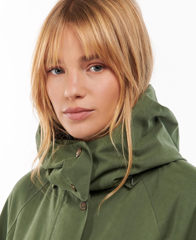 Chaqueta Impermeable Barbour Clary Mujer Verde | 314086-AEC