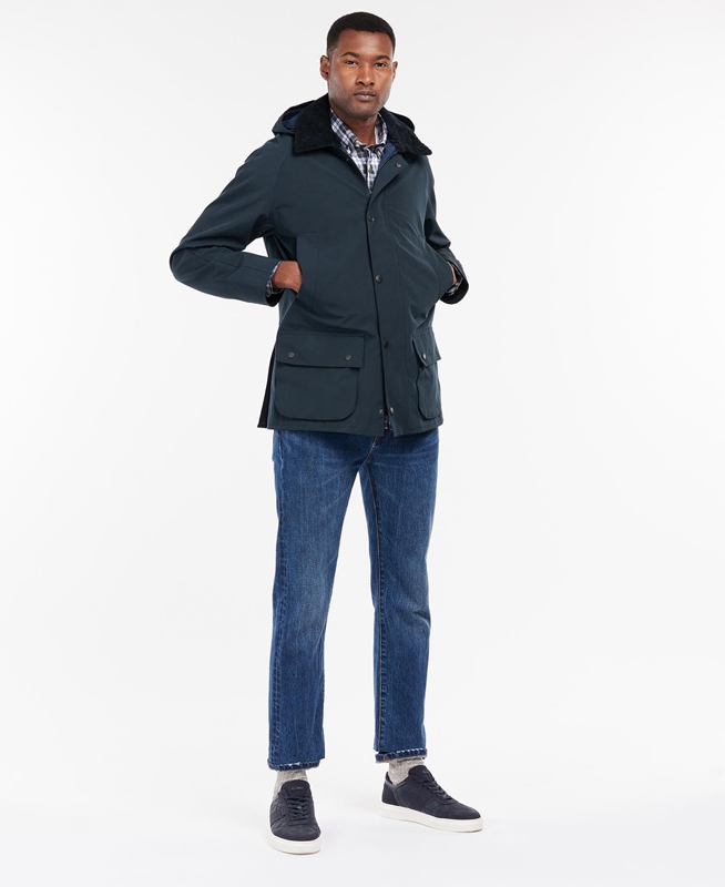 Chaqueta Impermeable Barbour Rokig Hombre Azul Marino | 953871-QEX