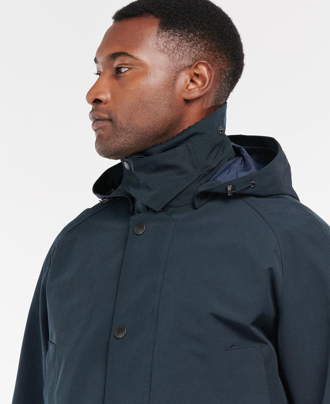 Chaqueta Impermeable Barbour Rokig Hombre Azul Marino | 953871-QEX