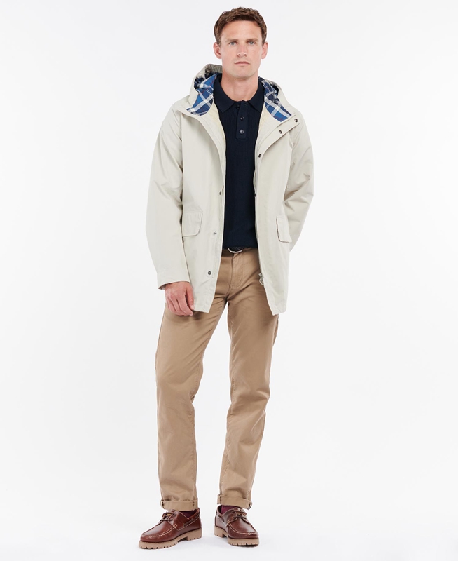 Chaqueta Impermeable Barbour Summer City Parka Hombre Beige | 615398-UES