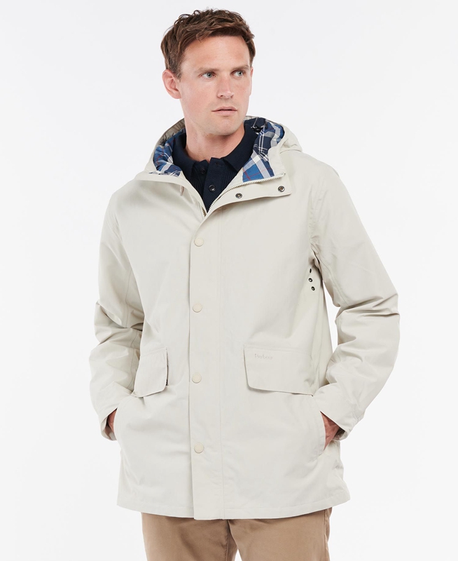 Chaqueta Impermeable Barbour Summer City Parka Hombre Beige | 615398-UES