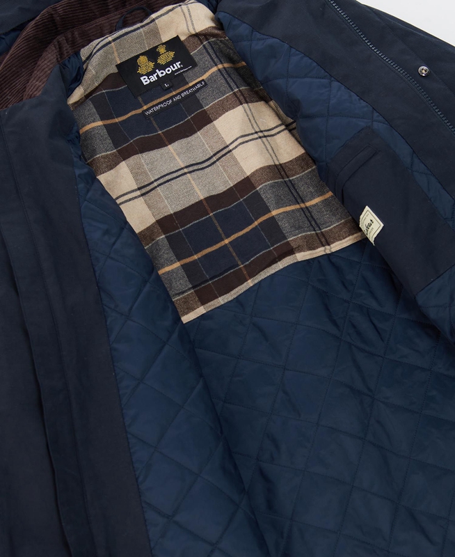 Chaqueta Impermeable Barbour Wallace Hombre Azul Marino | 439657-CAI