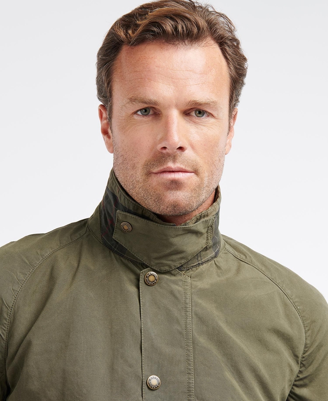 Chaquetas Casuales Barbour Ashby Hombre Verde Oliva | 643051-VMZ