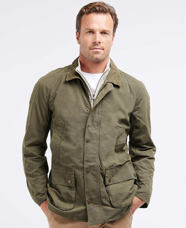 Chaquetas Casuales Barbour Ashby Hombre Verde Oliva | 643051-VMZ
