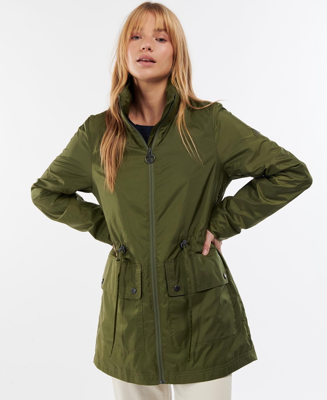 Chaquetas Casuales Barbour Campion Showerproof Mujer Verde | 592063-MRL
