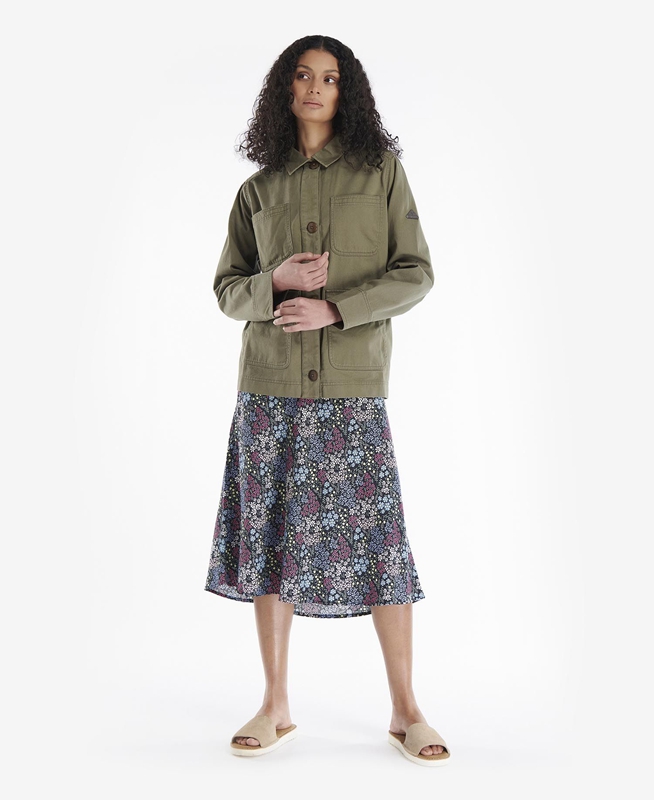 Chaquetas Casuales Barbour Coltsfoot Mujer Verde Oliva | 084371-XJA