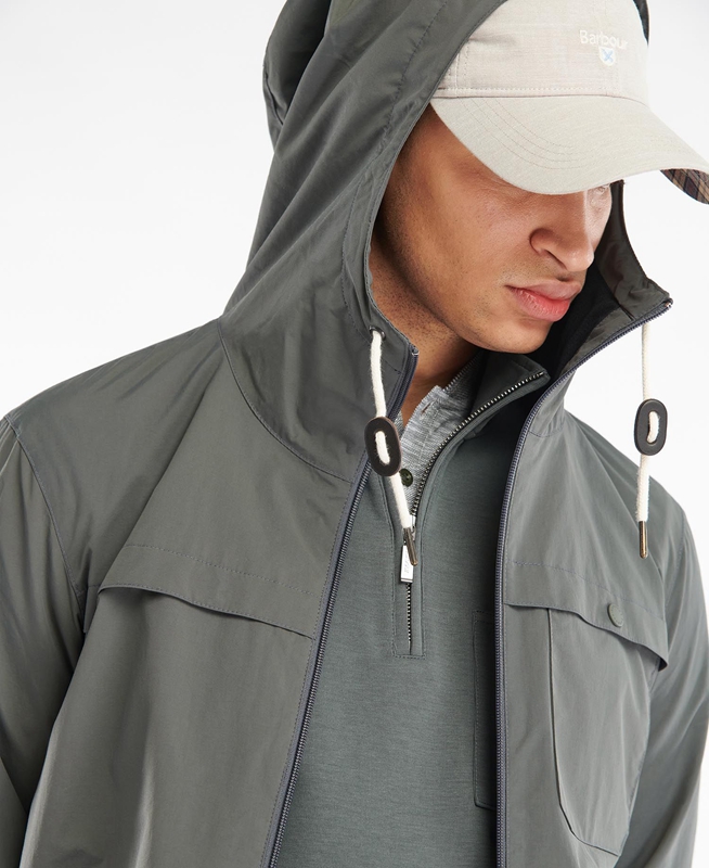 Chaquetas Casuales Barbour Selby Showerproof Hombre Gris | 045178-QFO