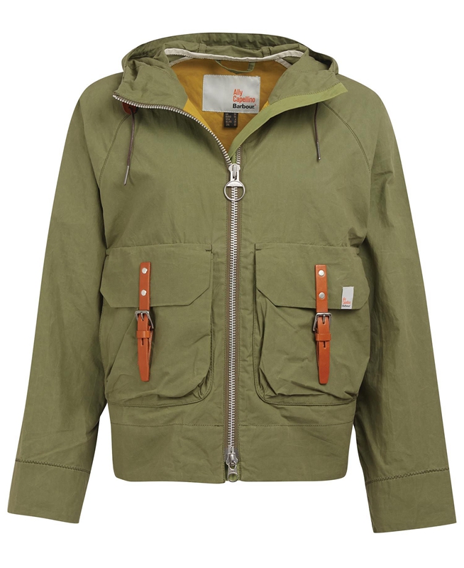Chaquetas Casuales Barbour x Ally Capellino Tip Mujer Verde | 049327-HQO