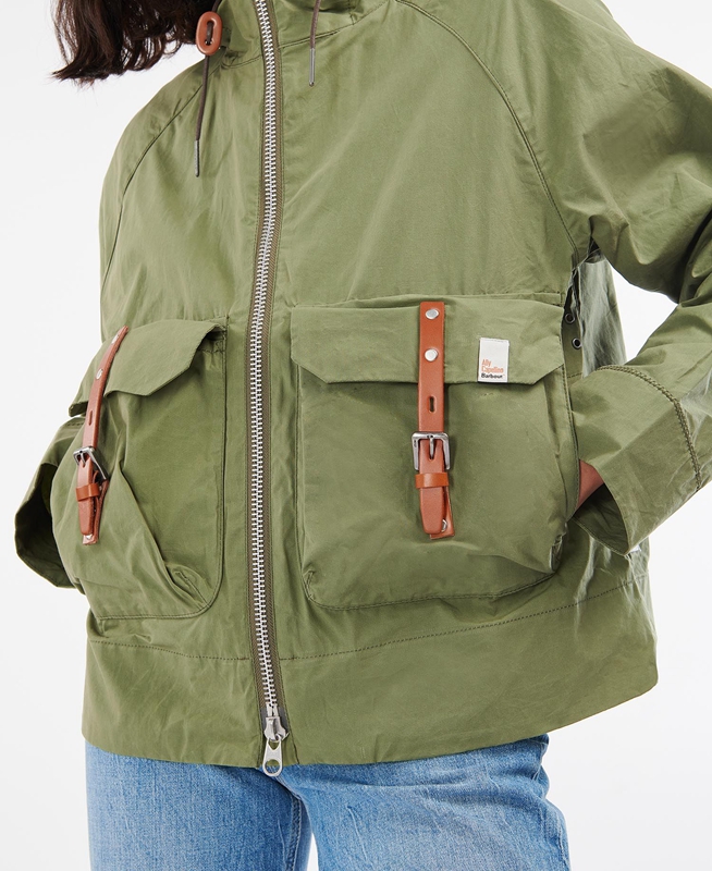 Chaquetas Casuales Barbour x Ally Capellino Tip Mujer Verde | 049327-HQO