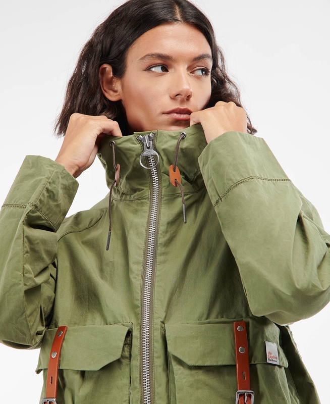 Chaquetas Casuales Barbour x Ally Capellino Tip Mujer Verde | 049327-HQO