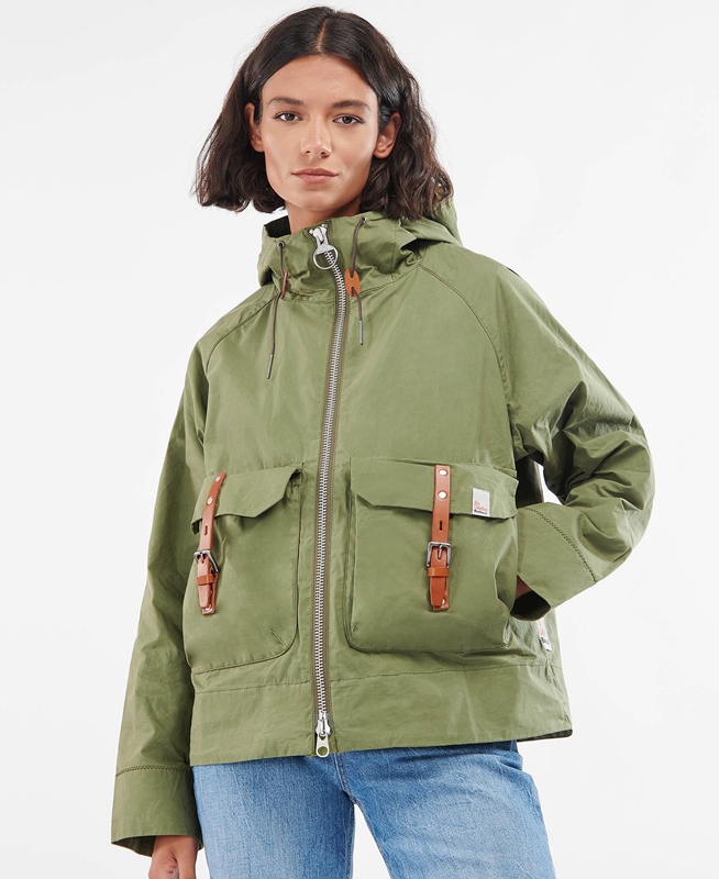 Chaquetas Casuales Barbour x Ally Capellino Tip Mujer Verde | 049327-HQO