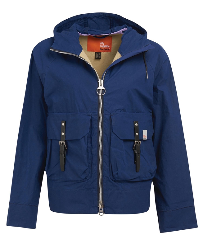 Chaquetas Casuales Barbour x Ally Capellino Tip Mujer Azul Marino | 189735-KWQ