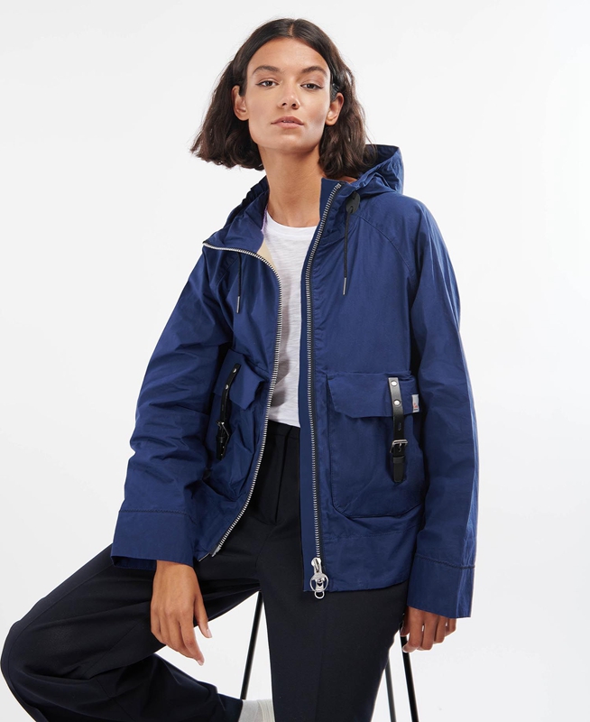 Chaquetas Casuales Barbour x Ally Capellino Tip Mujer Azul Marino | 189735-KWQ
