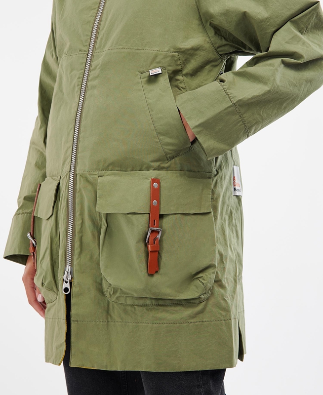 Chaquetas Casuales Barbour x Ally Capellino Step Mujer Verde | 314580-DNM