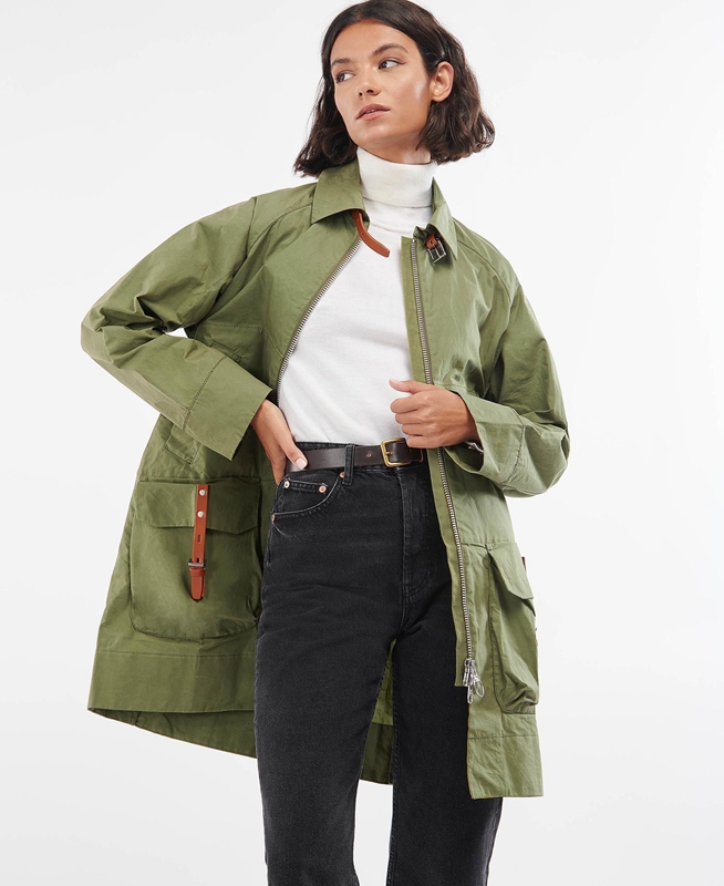 Chaquetas Casuales Barbour x Ally Capellino Step Mujer Verde | 314580-DNM