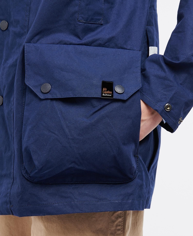 Chaquetas Casuales Barbour x Ally Capellino Back Hombre Azul Marino | 681423-NJT