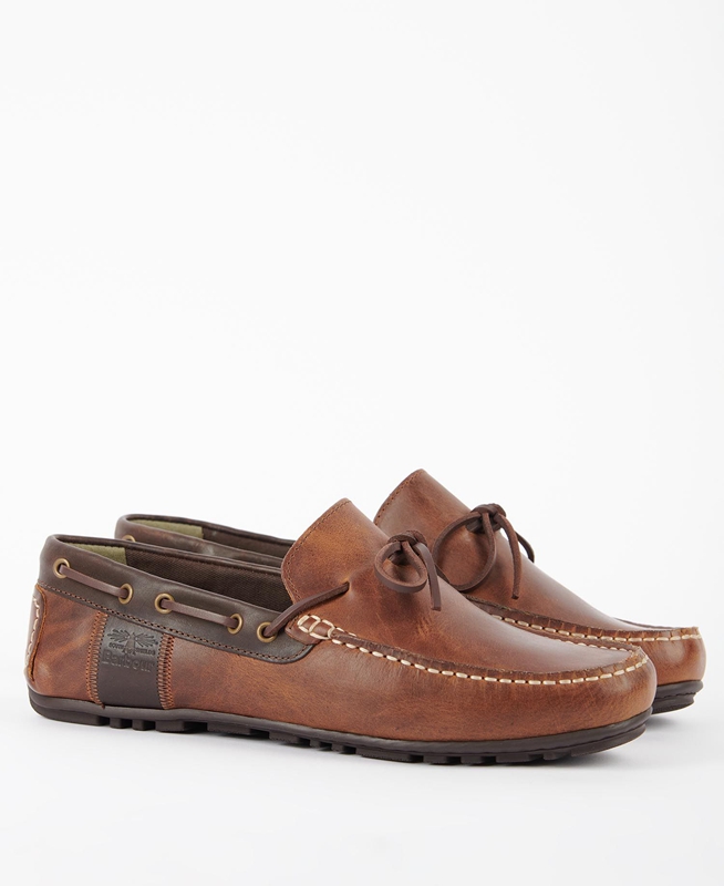 Mocasines Barbour Clark Hombre Marrones | 534681-RPF
