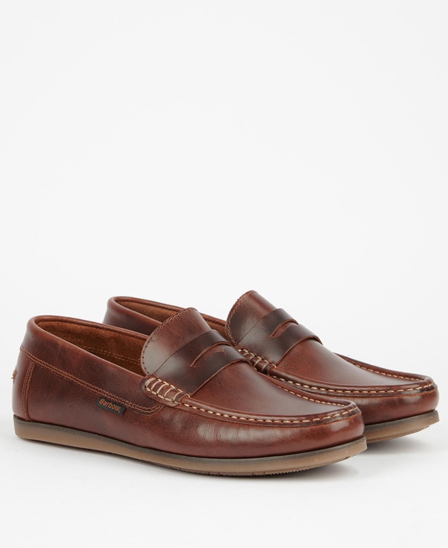 Mocasines Barbour Kelson Hombre Marrones | 135280-ADB