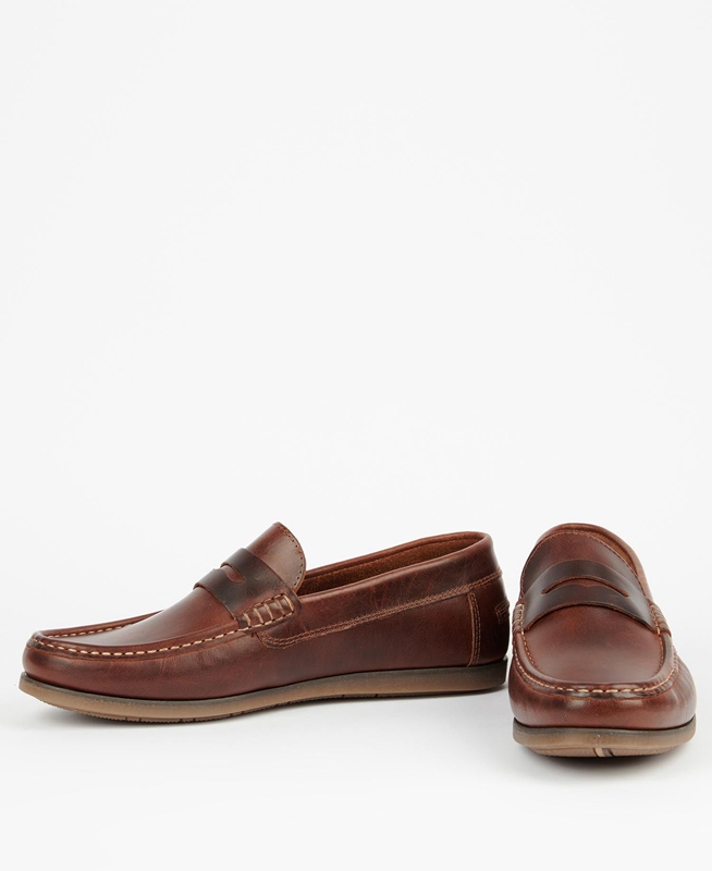 Mocasines Barbour Kelson Hombre Marrones | 135280-ADB