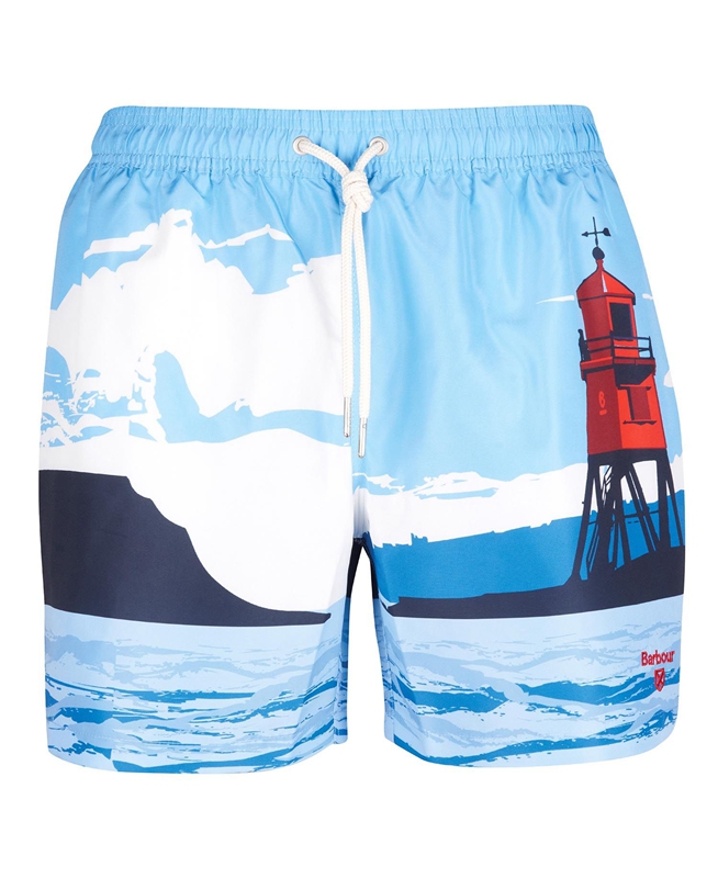 Pantalon Barbour Beacon Print Swim Hombre Azules | 398067-HKR