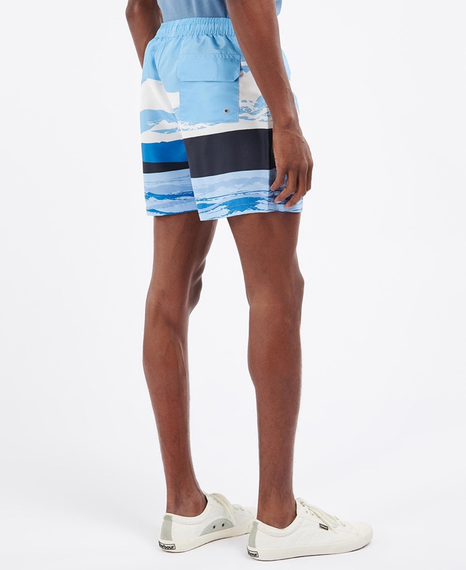 Pantalon Barbour Beacon Print Swim Hombre Azules | 398067-HKR
