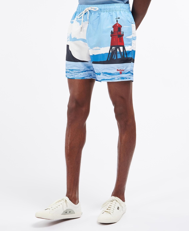 Pantalon Barbour Beacon Print Swim Hombre Azules | 398067-HKR