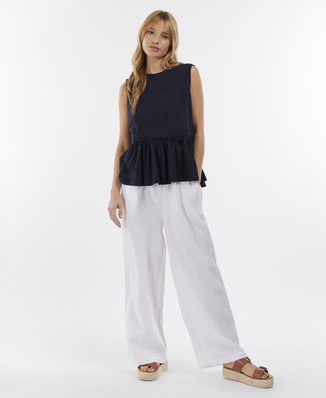 Pantalon Barbour Cherbury Trousers Mujer Blancas | 370846-ELG