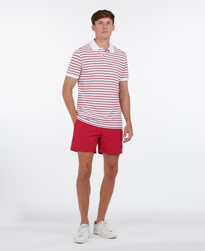 Pantalon Barbour Essential Logo 5'' Swim Hombre Rojas | 375468-OFE