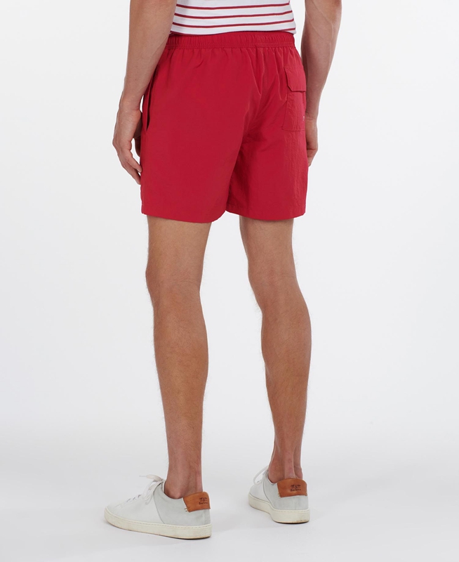 Pantalon Barbour Essential Logo 5'' Swim Hombre Rojas | 375468-OFE