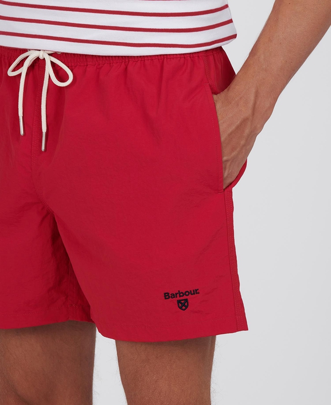 Pantalon Barbour Essential Logo 5'' Swim Hombre Rojas | 375468-OFE
