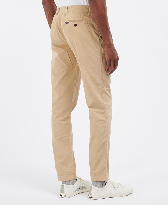 Pantalon Barbour Glendale Chino Hombre Beige | 576023-LEA