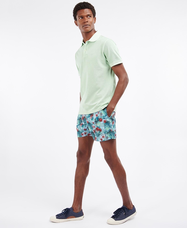 Pantalon Barbour Hawaiian Print Swim Hombre Azules | 463057-PZY