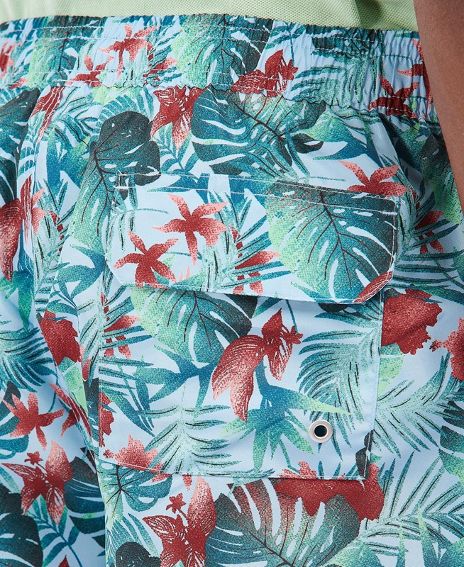 Pantalon Barbour Hawaiian Print Swim Hombre Azules | 463057-PZY