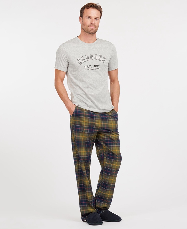 Pantalon Barbour Hose Glenn Tartan Hombre Verde Oliva | 537681-SXL
