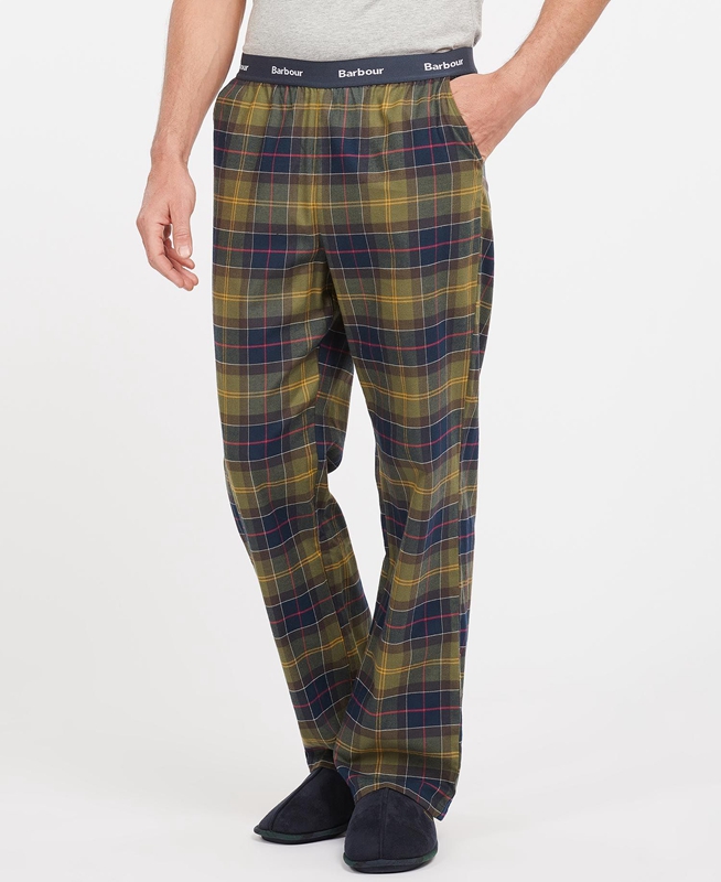 Pantalon Barbour Hose Glenn Tartan Hombre Verde Oliva | 537681-SXL
