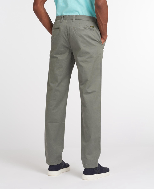 Pantalon Barbour Neuston Essential Chinos Hombre Verde Oliva | 691784-NYD