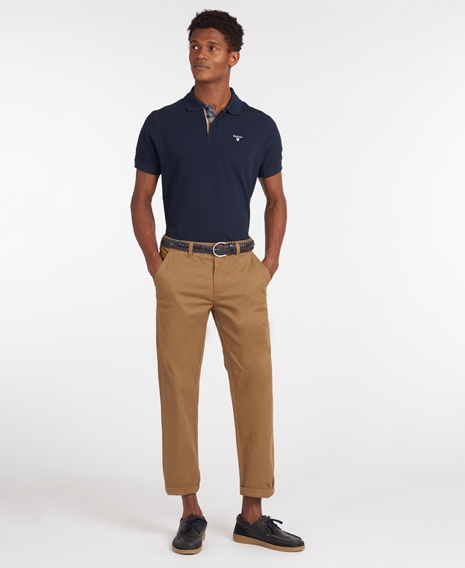 Pantalon Barbour Neuston Essential Chinos Hombre Beige | 816392-OAT