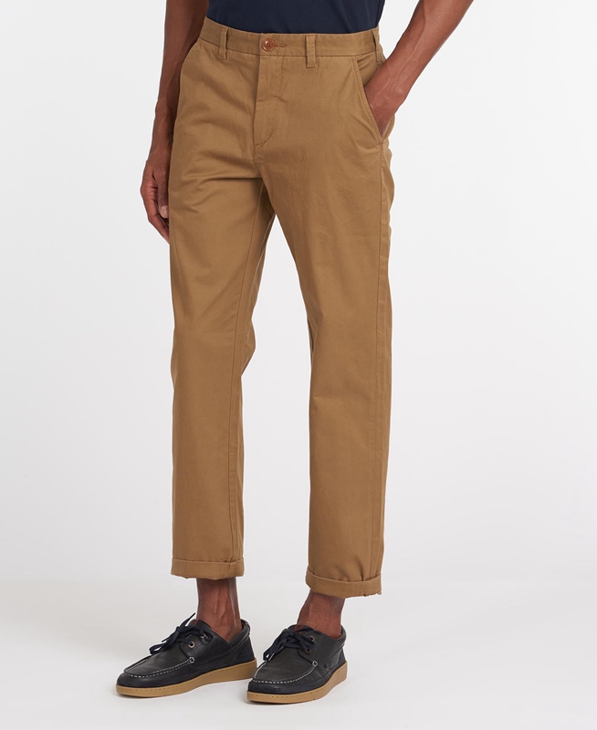 Pantalon Barbour Neuston Essential Chinos Hombre Beige | 816392-OAT