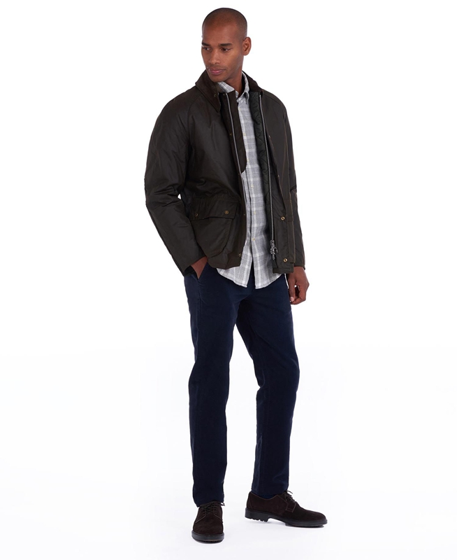 Pantalon Barbour Neuston Moleskin Trousers Hombre Azules | 791038-TZU