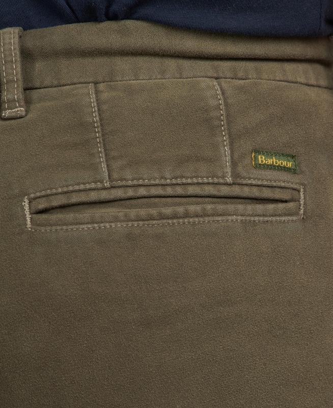 Pantalon Barbour Neuston Moleskin Trouser Hombre Verde Oliva | 820175-MVJ