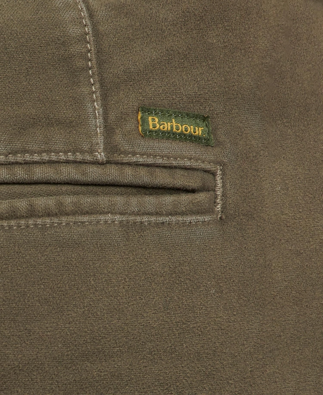 Pantalon Barbour Neuston Moleskin Trouser Hombre Verde Oliva | 820175-MVJ