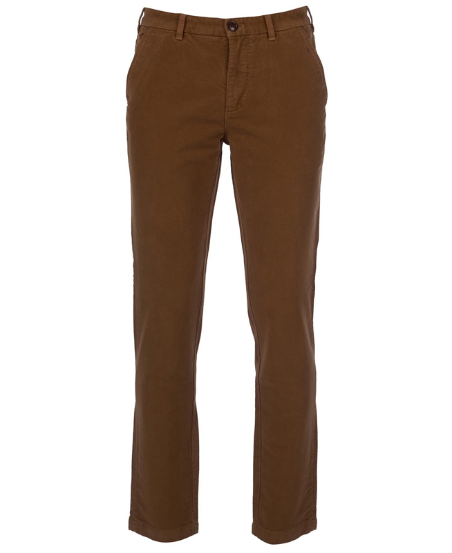 Pantalon Barbour Neuston Moleskin Trousers Hombre Beige | 974621-RBM