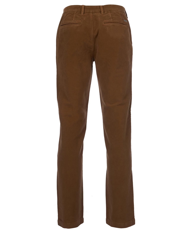 Pantalon Barbour Neuston Moleskin Trousers Hombre Beige | 974621-RBM